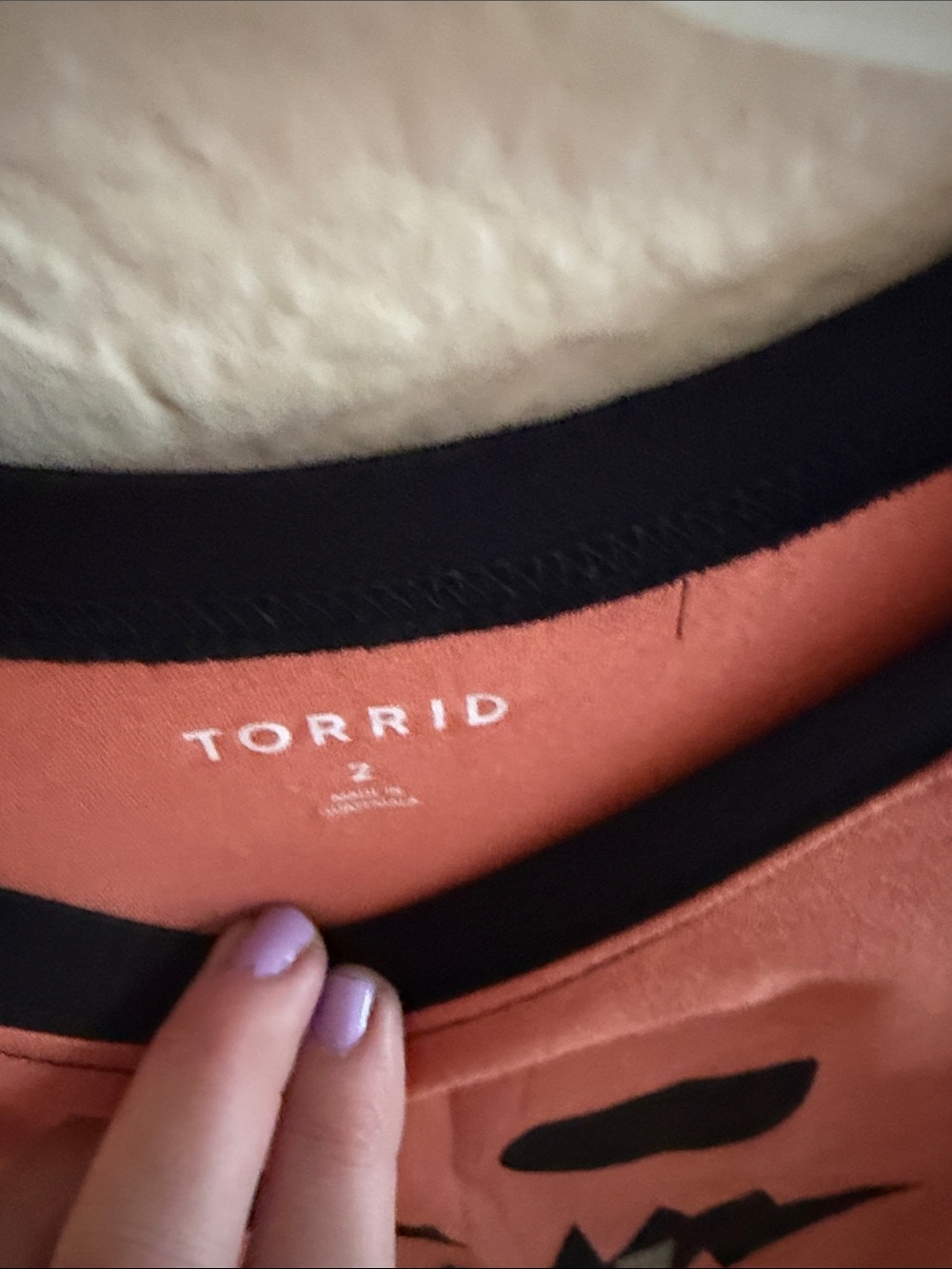 Torrid Orange and Black Pumpkin Face Raglan Top - Picture 3 of 6